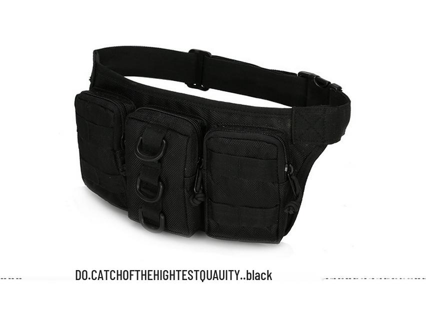 Tactical Camouflage Waterproof Fanny Pack for Outdoor, Cycling, and Mountaineering with Three Compartments