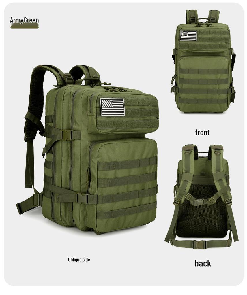 45L Camouflage Tactical Assault Backpack: Multifunctional Outdoor Camping & Hiking Rucksack
