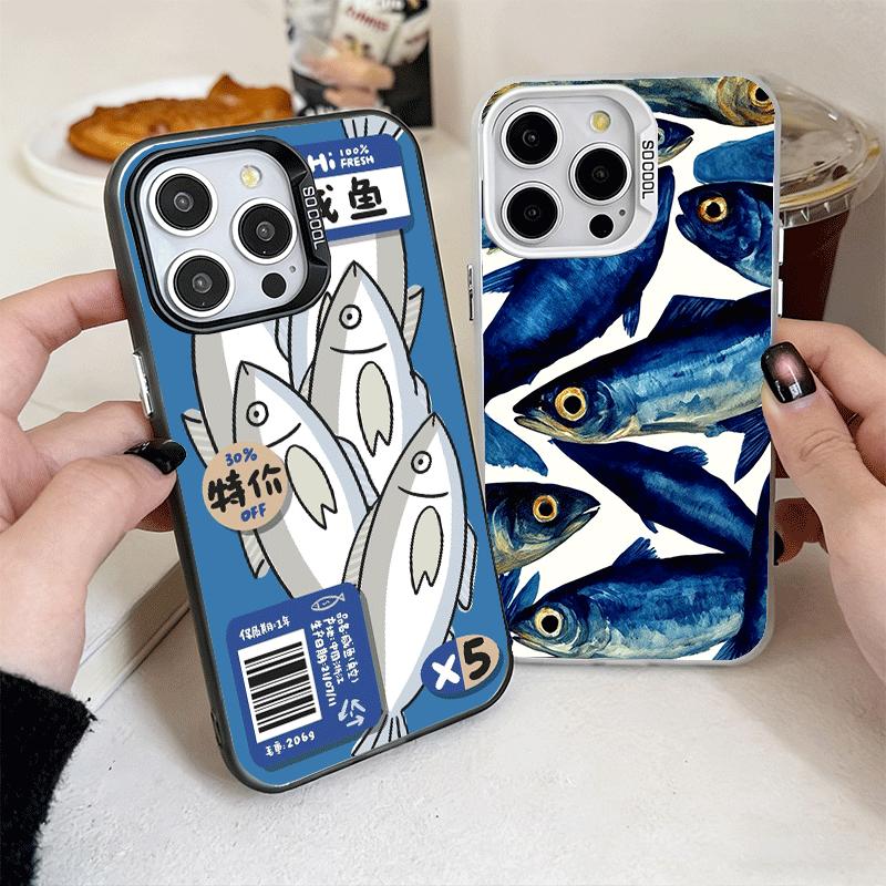Discounted Salted Fish Soft Phone Case for iPhone 15 16 17 Pro Max 17Air 16E 14 Plus 13 12 Mini Shockproof Cover Back Shell