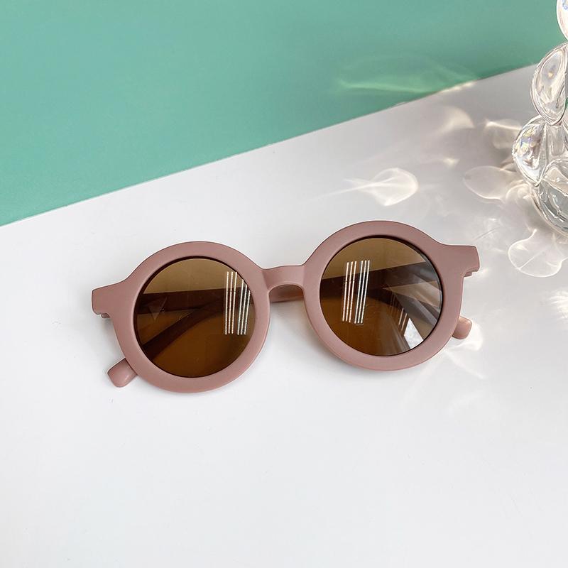 Boy Girl Cute Cartoon Bear Shape Fashion Round Sunglasses Children Vintage Sunglasses UV Protection Classic Kids Eyewear