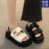 High-end Open-toed Sandals Women's Spring New Beach Shoes Seaside Fashion Not Tired Foot Muffin Roman Shoes