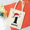 Personalized Christmas Gift Bag Initial with Name Christmas Sack Alternative Stocking Filler Bags Xmas Eve Pouch Gift for Kids