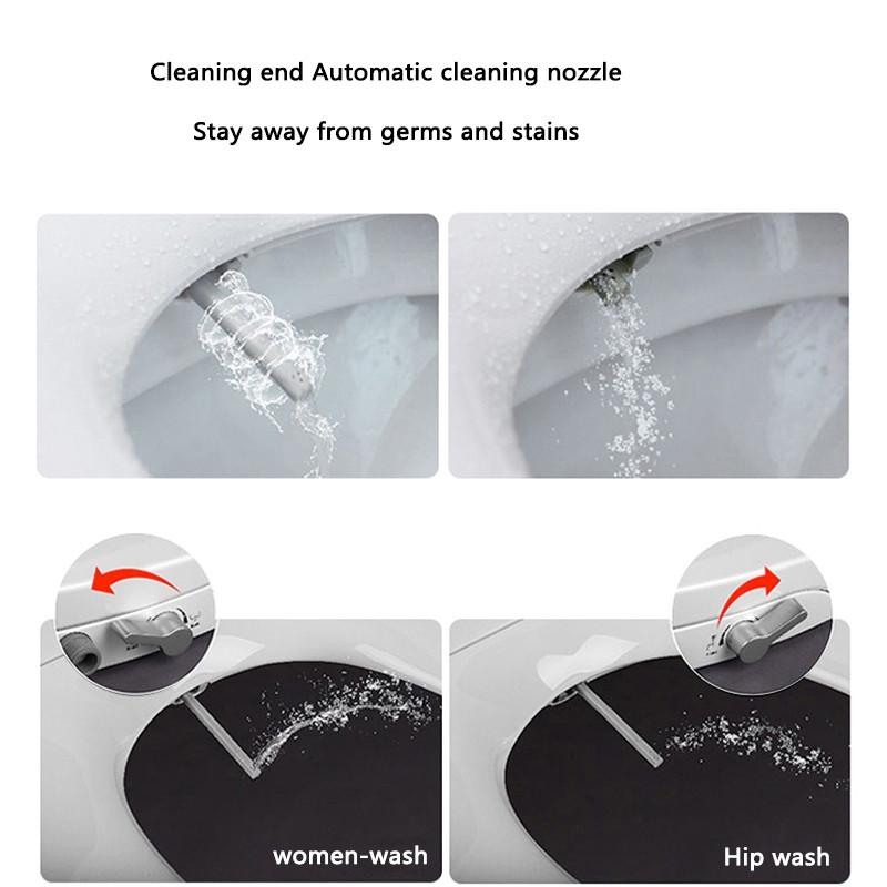 Lid Non-Electric Flushing Bidet Toilet Seat Soft Closing Silence Toilet Seat Cover Manual Control Universal Toilet Seat