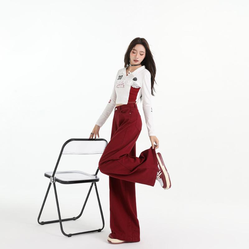 Autumn and Winter Wide-leg Jeans for Women In Autumn and Winter Loose Drooping Casual Big Wide-leg Jeans for Women In Autumn