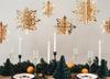 Party Deco Snowflake Pendants Gold 15-25cm Christmas Decorations 1 pack/6 pieces