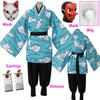 Anime Kamado Tanjirou Urokodaki Sakonji Kostium Cosplay Niebieska Chmura Mundur Kimono Kobiety Mężczyźni Halloween ekwisieten