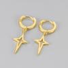 925 Silver Earrings For Women Trendy Heart Star Zircon Earring Jewelry Prevent Allergy Party Accessories Gift