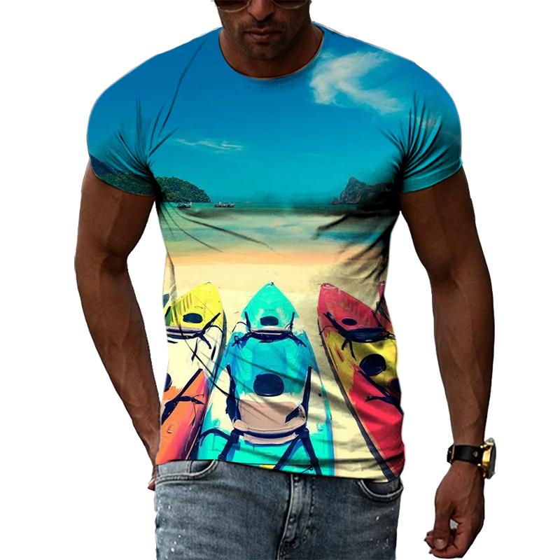 Fashion Creative Retro Graffiti Art Men T-shirts Summer Personality Sad Graphic T Shirts 3D Harajuku Print Short Sleeve Tees Top