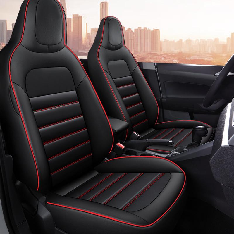 HMGJ Custom Car Seat Covers for Volkswagen POLO Plus – Full Package, All-Season Mats.