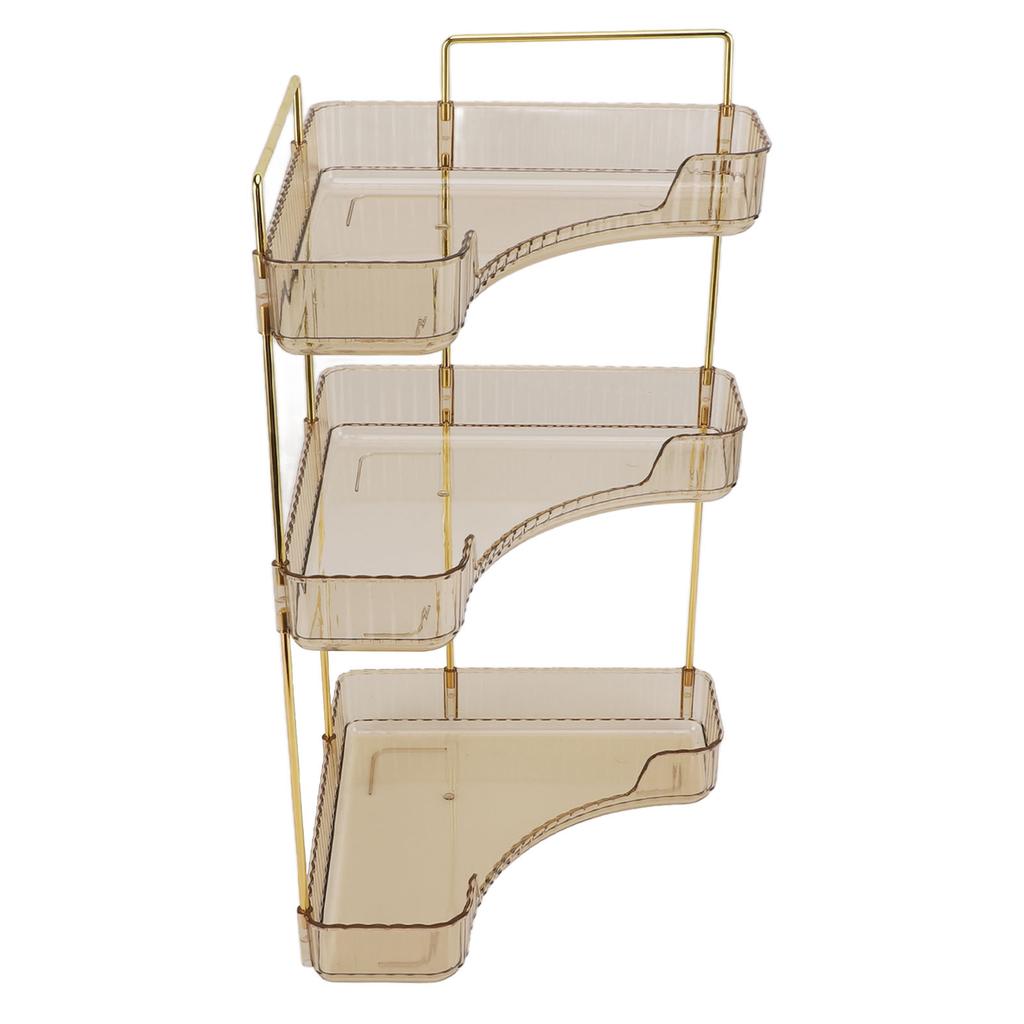 3 Tier Makeup Shelf Organizer Easy Access Aesthetic Corner Bathroom Countertop Organizer for