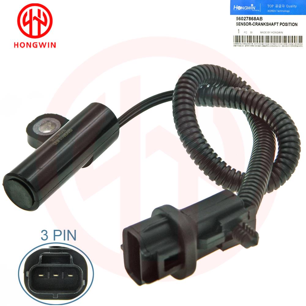 56027868,56027868AB,56027868AC,4897189AA New Crankshaft Crank Position Sensor For Jeep Wrangler Grand Cherokee 4.0L L6 1PC