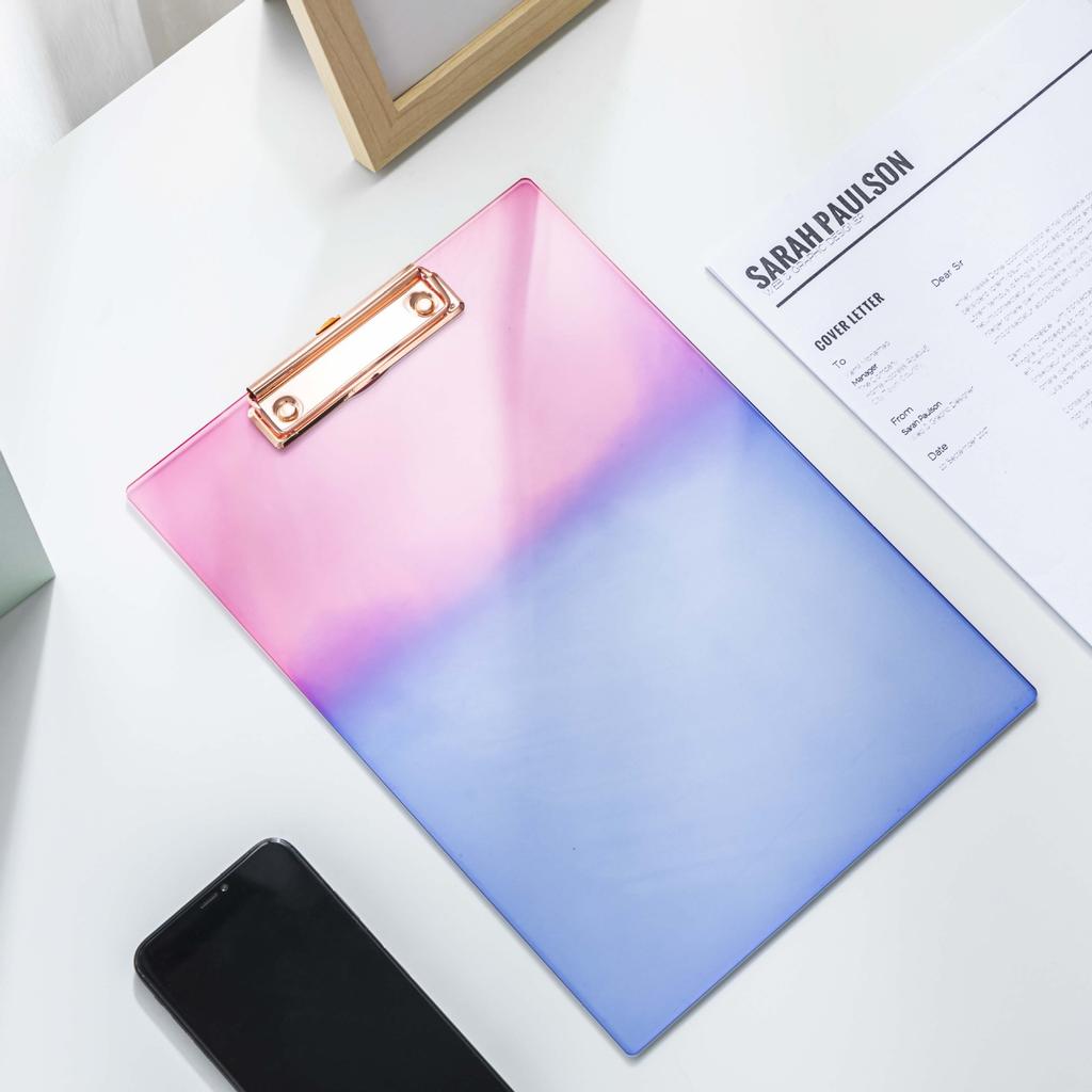 The Thickened Acrylic Transparent Board Clamp Writing Pad Is Convenient for File Storage and Organization