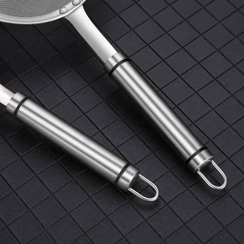 2024 304 Stainless Steel Mesh Drain Household Juice Soybean Milk Densified Filter Screen Kitchen Chafing Dish Oil Strainer
