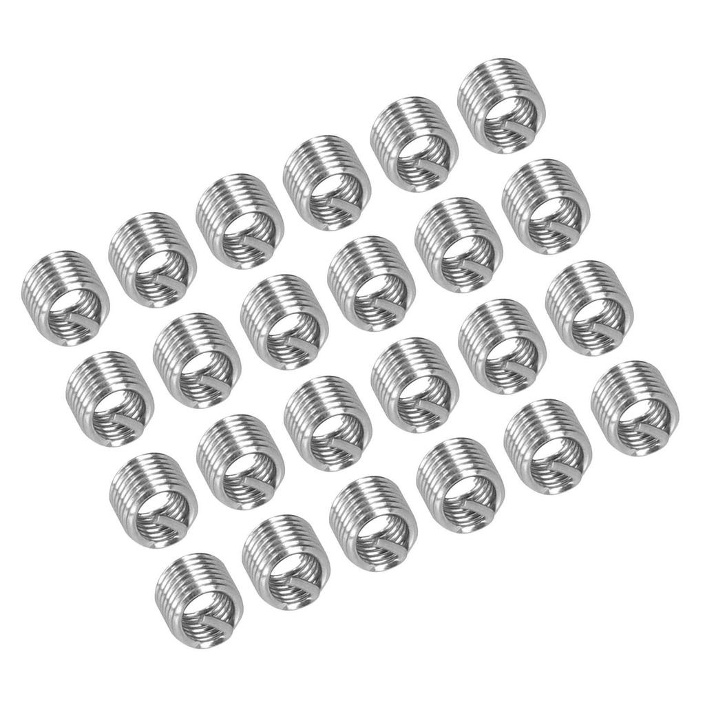 100Pcs Thread Inserts Male Female Reducing Nut Repair Tool Stainless Steel Fastener M6x11.5D