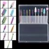 11 Pcs/box Professional Ceramic Nail Drill Bit Set Electric Manicure Nail File Bit For Acrylic Gel Nails And Cuticles