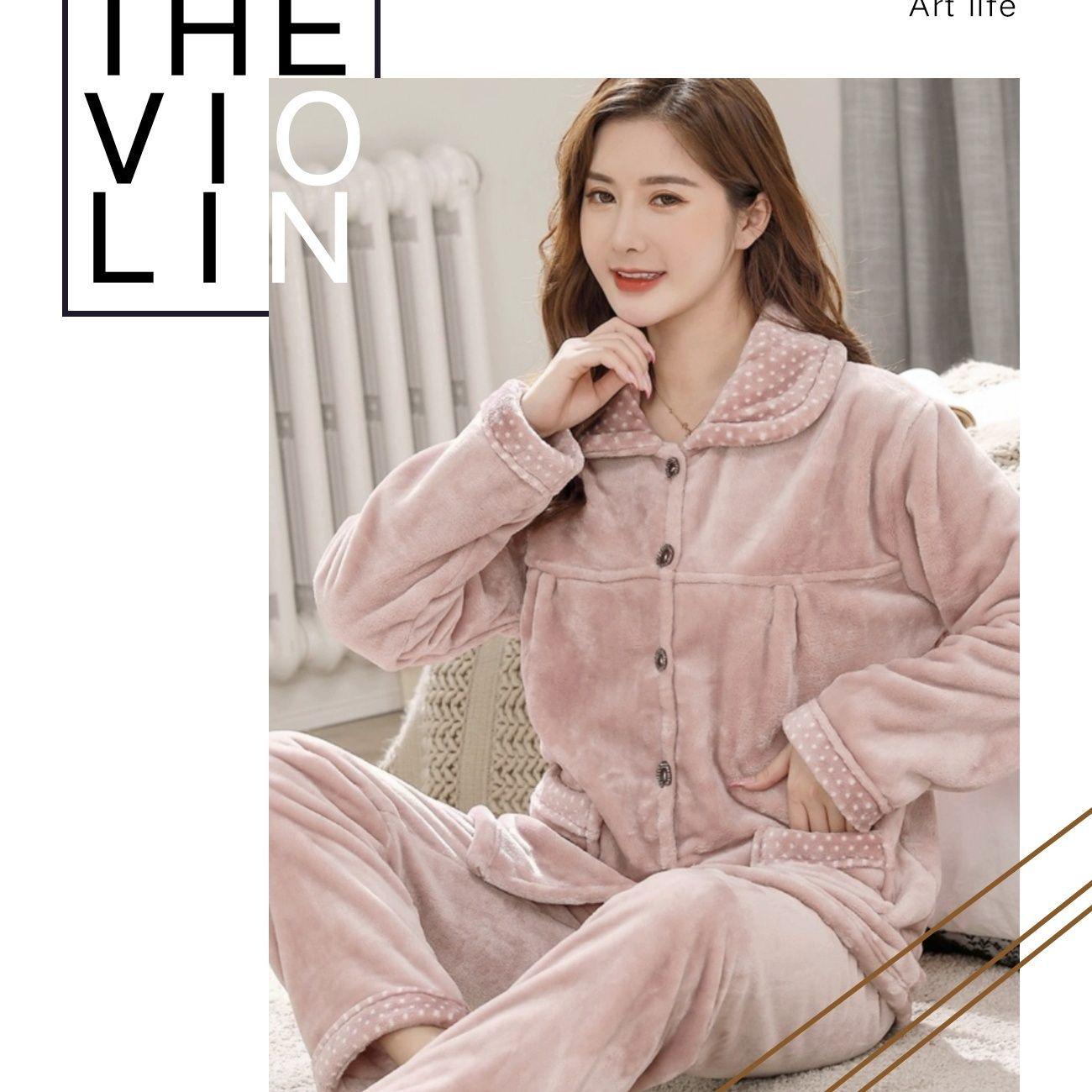 

Fashionable Autumn/Winter Homewear: Pink, Red, Blue, and Taupe Lycra Cotton with Lace and Polka Dots XL