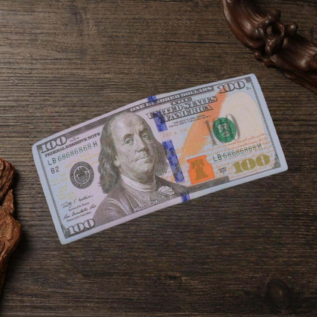 Unisexová krátká peněženka s kreativními vzory měn z různých zemí