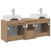 Bathroom Cabinet Set 3 Pcs. Artisan Oak 129 X 41 X 79.5 Cm