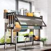Multifunctional Kitchen Sink Organizer: Dustproof Dish and Cupboard Rack for Countertop Storage.