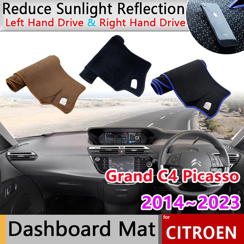 Dashboard Cover Mat for Citroen Grand C4 Picasso Technospace 2014~ Anti-Slip Pad Sunshade Dashmat Protect Carpet Accessories