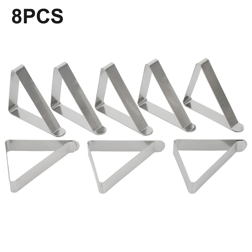 8 PEZZI Pinze per Tovaglia in Acciaio Inossidabile Pinze da Picnic Porta Clip Copertura Pinze per Tovaglia per Casa Festa Picnic Matrimonio Fissaggio Clip