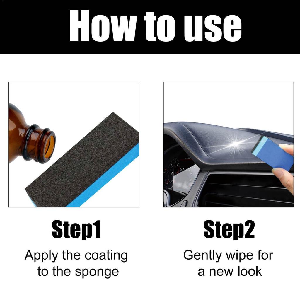 30ml Car Plastic Coating Agent High Protection Plastic Parts Refurbish Agent Set Auto Interior Dashboard Parts Clean Car Care