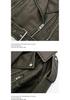 Giacca da Donna Bicolore Distressed in Ecopelle PU con Revers, Taglio Ampio, Stile Europeo e Americano, 2025