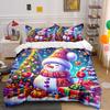 "Whimsical Snowman Wonderland Joy!" Bedding Sets Duvet Covers Pillowcases(1* Duvet Cover 2* Pillowcases Without Duvet Insert)