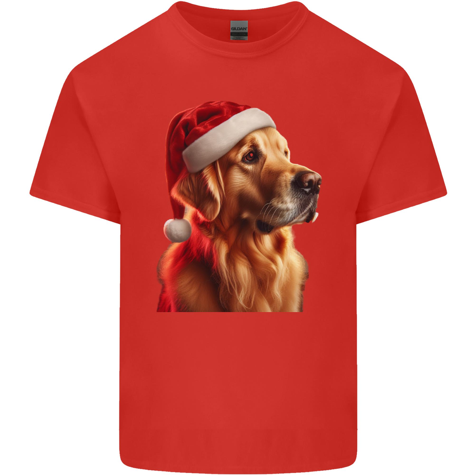 Christmas Golden Retriever Dog Xmas Unisexs Light Cotton TShirt S