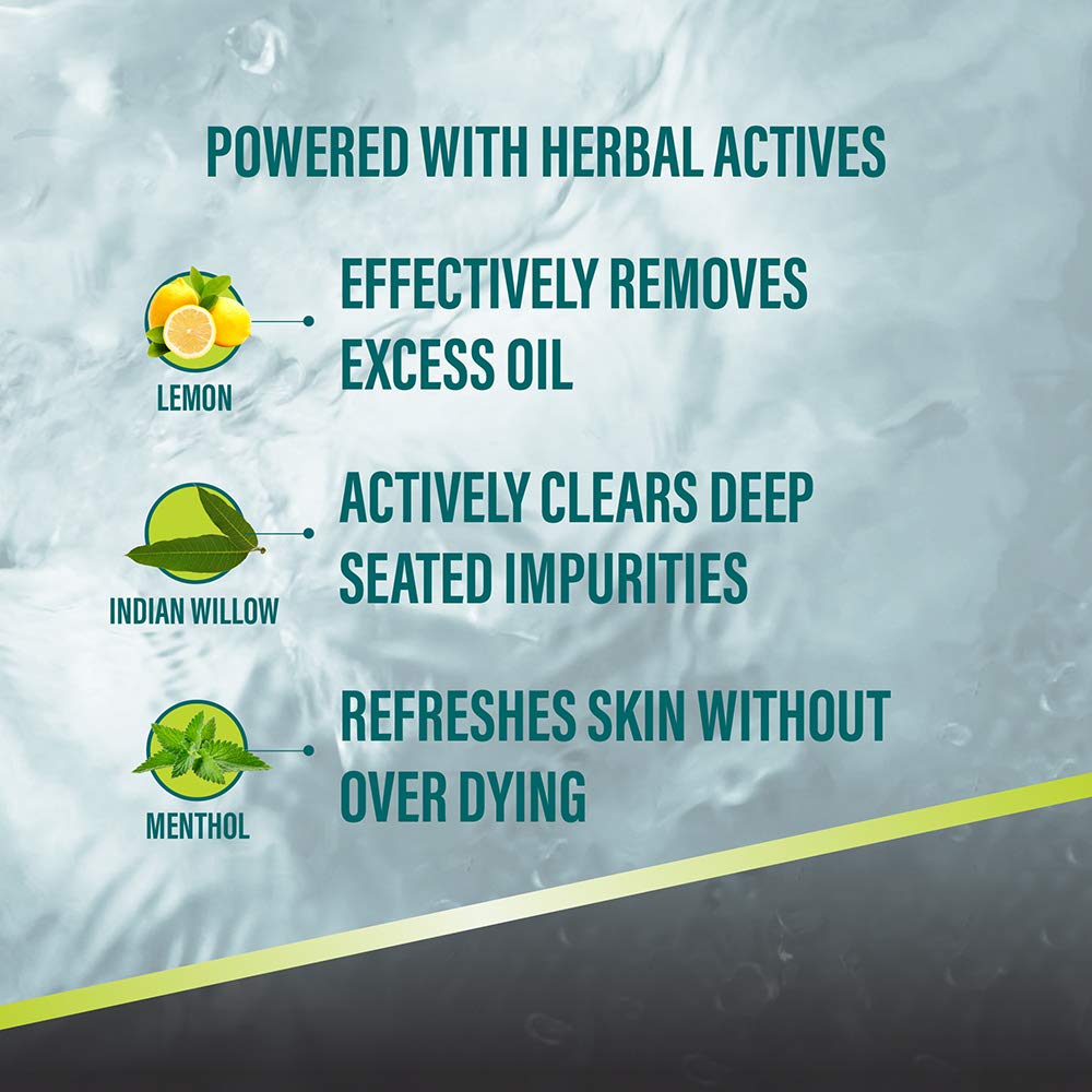 Himalaya Gel Nettoyant Visage Intense Oil Clear Citron pour Hommes 50ml Nettoyant Facial Herbal Contrôle du Sébum