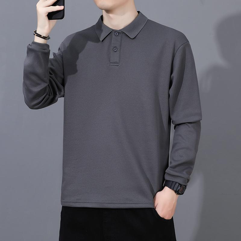 Męska koszulka polo topy wiosna jesień męska Casual męska koszulka polo z długim rękawem męska koszulka polo w paski