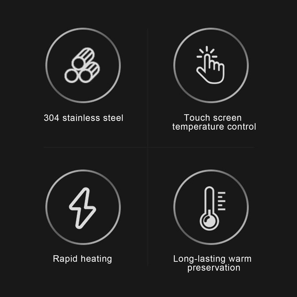 Stainless Car Heated Smart Mug With Temperature Control Electric Water Cup 12V/24V Kettle Coffee Tea Milk Heated 420ML/450ml