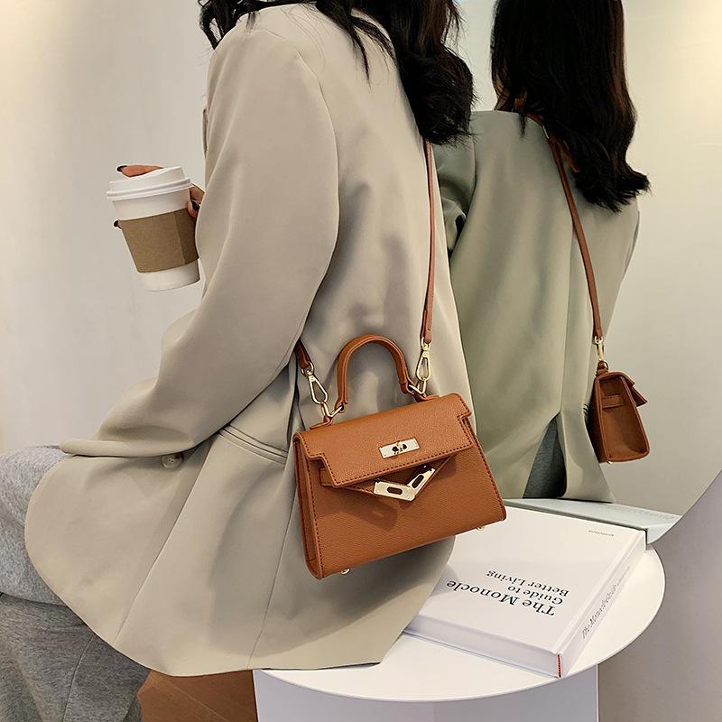 High-end Small Bag Women's Trendy Fashion Shoulder Messenger Bag Foreign Style Handbag Kelly Bag Women's Messenger Bag