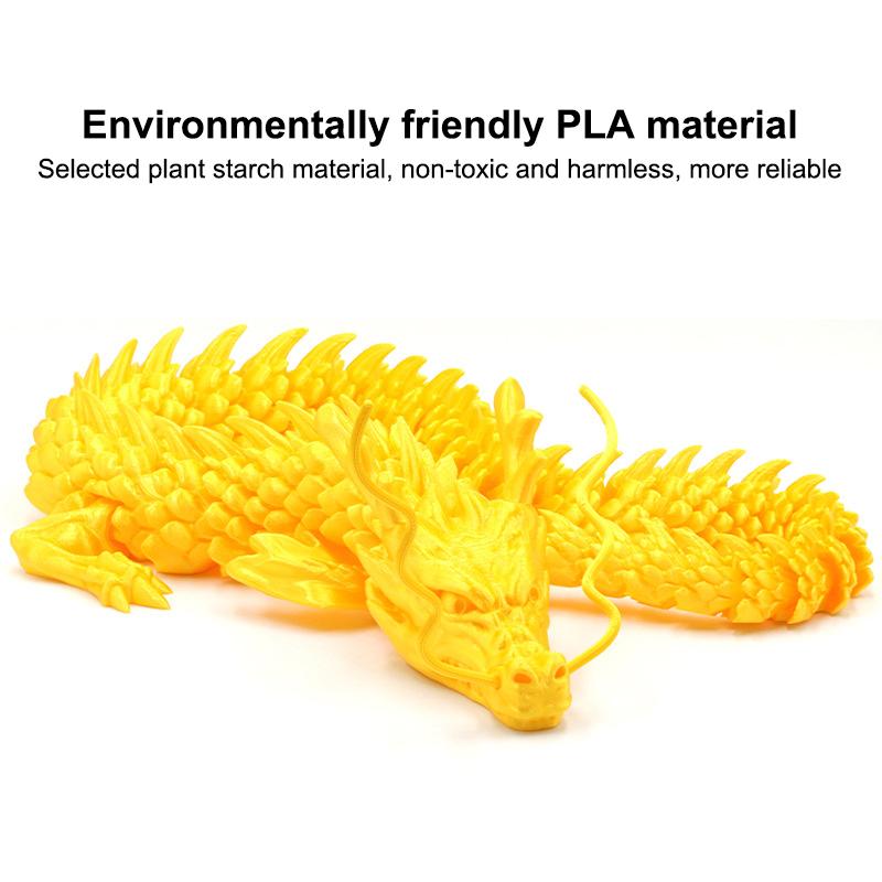 3D Printed Conjoined Dragon Ornaments, Movable Cartoon, Creative Dragon Plants, Rockery, Fish Tank Landscaping