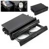 Car Radio Storage Box Universal 1DIN 2 Layer Black Cup Holder For Collecting Items Multi Purpose Car Radio Cup Holder Y8O6