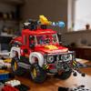502PCS Red SUV Model Building Blocks Toy Fire Off-road Vehicle Puzzle Bricks Sets Educational Toys Desktop Ornament Gifts