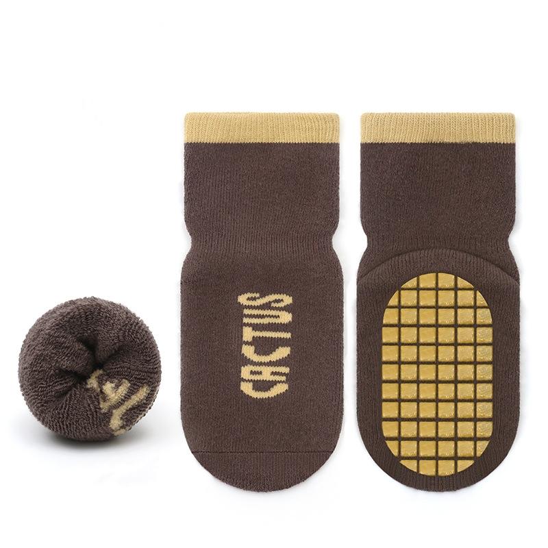 Baby Boys Girls Anti-Slip Cotton Socks Cute Toddlers Kids Winter Thick Warm Non Skid Grip Floor Safe Walking Socks