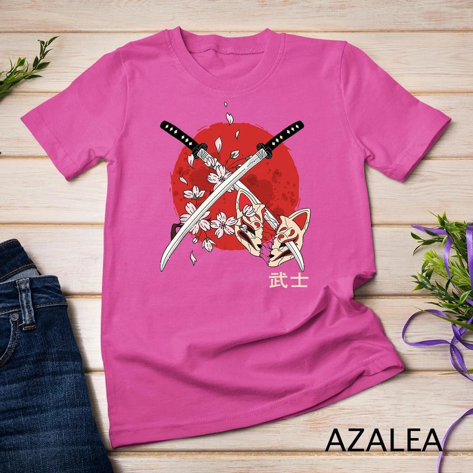 Ancient Japanese Cherry Blossom Samurai Katana Sword T-Shirt Unisex T-shirt 6 S