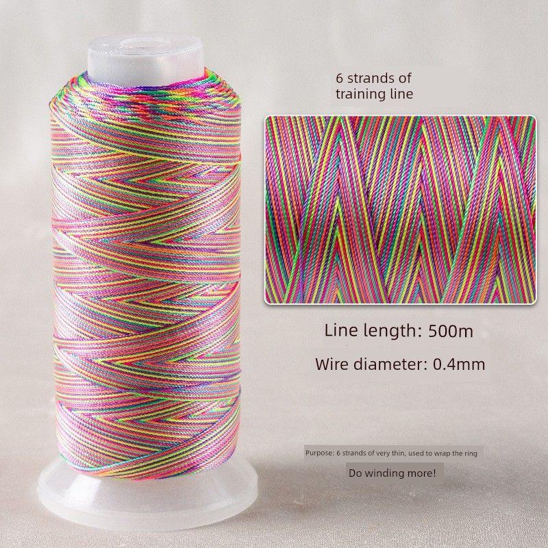 Thread DIY Woven Red Carrying Strap Dragon Boat Festival Five-Color Rope Bracelet Braid Rope Necklace Diamond Beaded Thread Five-Color Thread