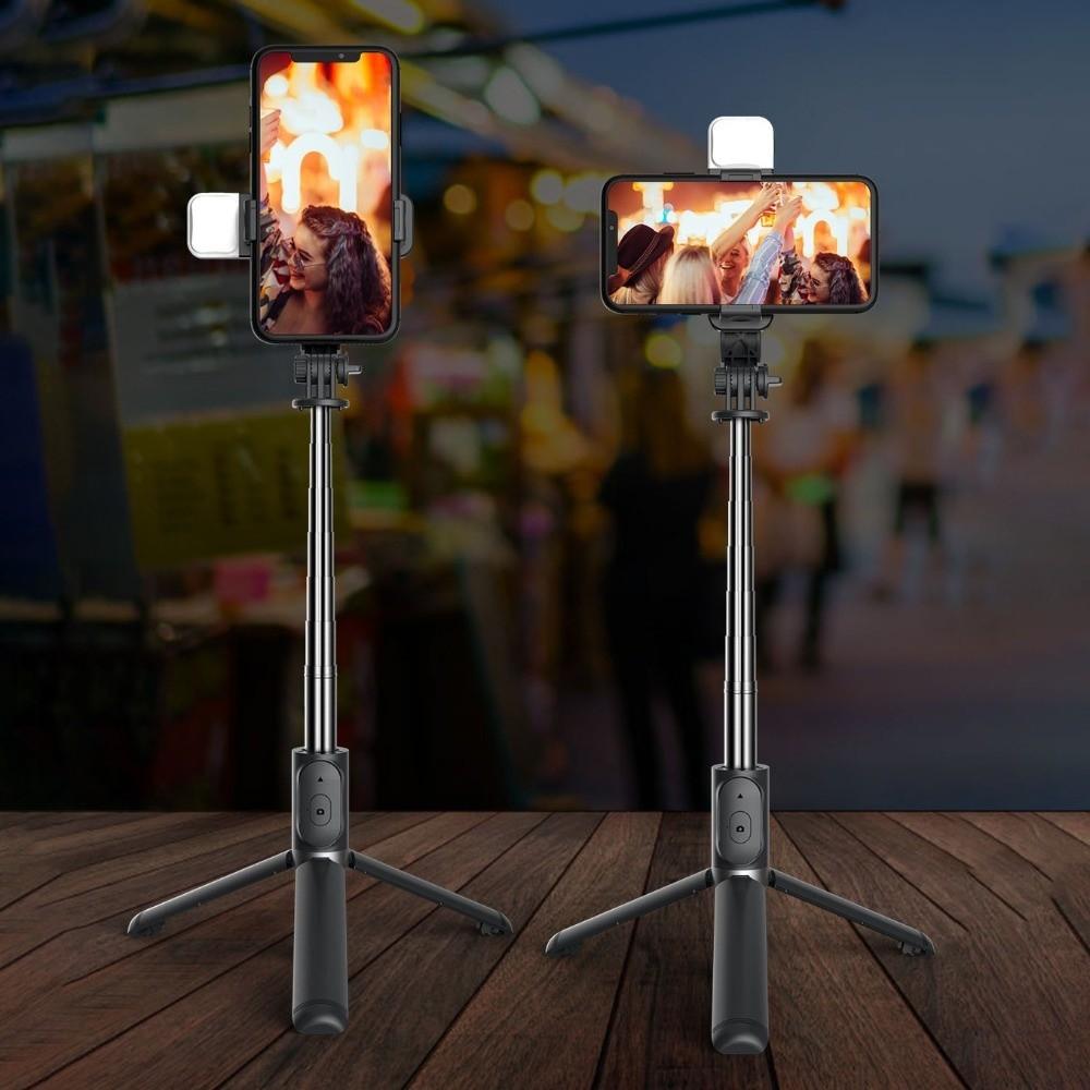 Tripod Phone Selfie Stick Portable Telescopic Selfie Stick Bluetooth Selfie Stick  Live Broadcast
