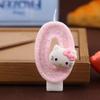 Adorable Cat Head Glitter Candle for Kids' First Birthday Cake