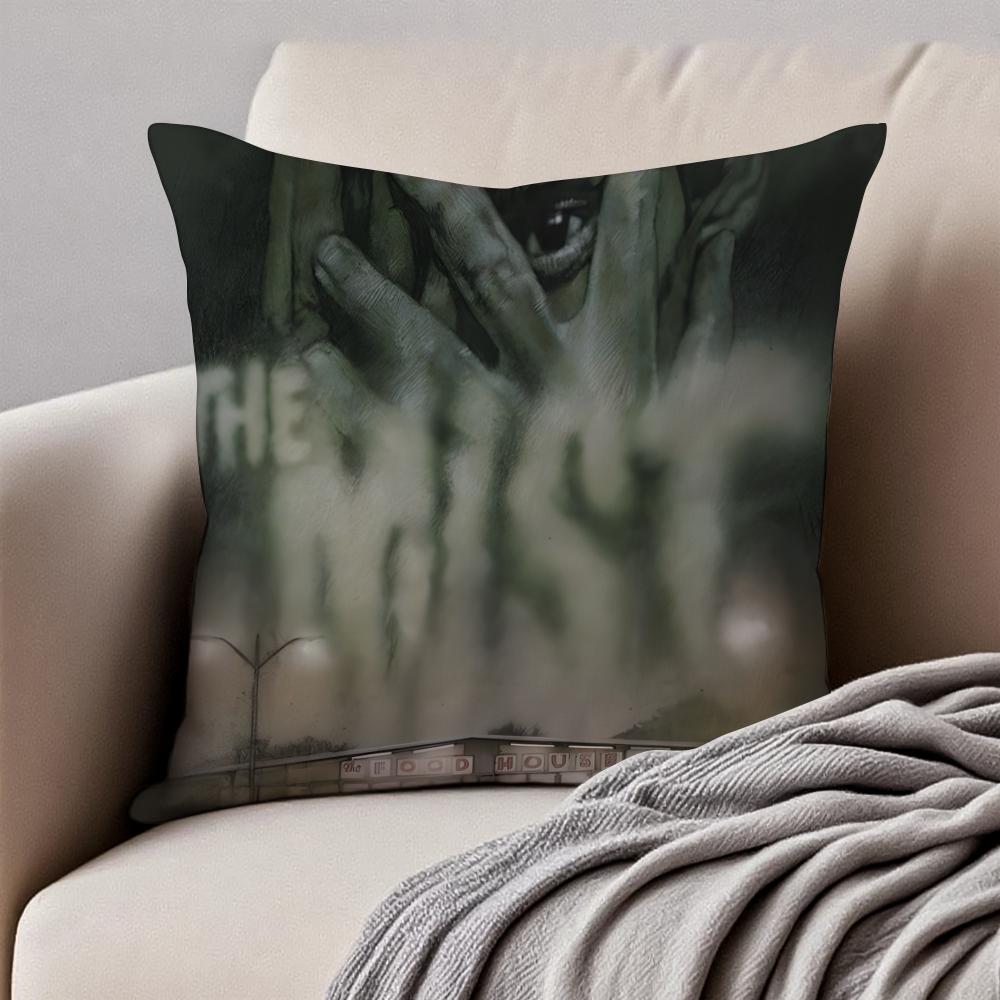 TThe Mist Cushion Cover Pillowcase Antidustmite Invisible Zipper Short Plush Sofa Cushion
