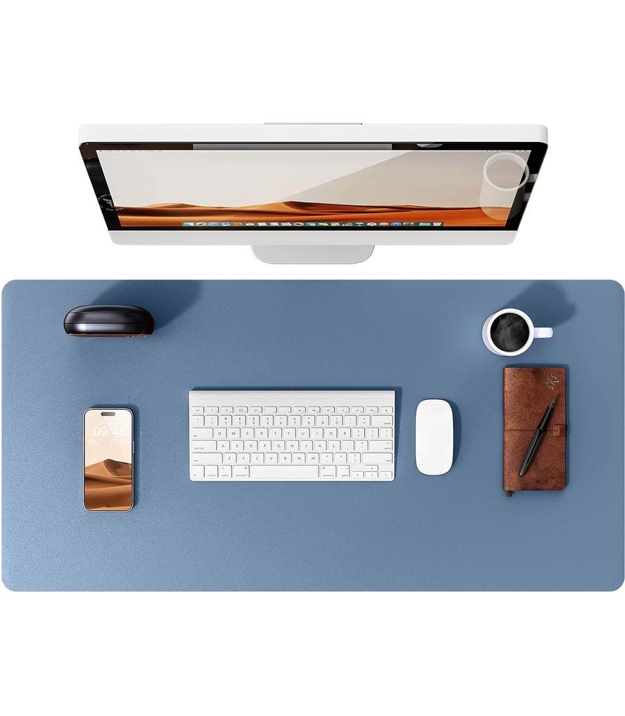 Leather Desk Pad Protector, Mouse Pad, Desk Mat, Waterproof Non-Slip PU Desk Blotter, Computer Desk Pad for Women