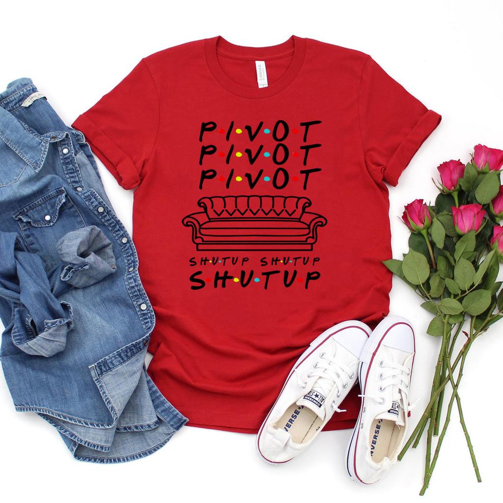 Maglietta Pivot Shut Up Magliette Pivot Friends Serie TV Streetwear Harajuku Top Donna Estate Casual T-shirt Magliette Abbigliamento Donna
