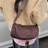Retro Suede Small Bag Women's 2025 New Niche Design Going Out Mobile Phone Bag Foreign Style Shoulder Messenger Bag Tide
