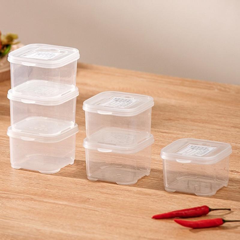 Mini Kleiner Snack-Organizer mit 1/4/6 Fächern Ketchup Salat Gewürze Tragbarer Lebensmittelbehälter Küchengewürz-Aufbewahrungsbehälter