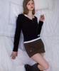 Rose Franz Pocket Mini Skirt [Khaki]