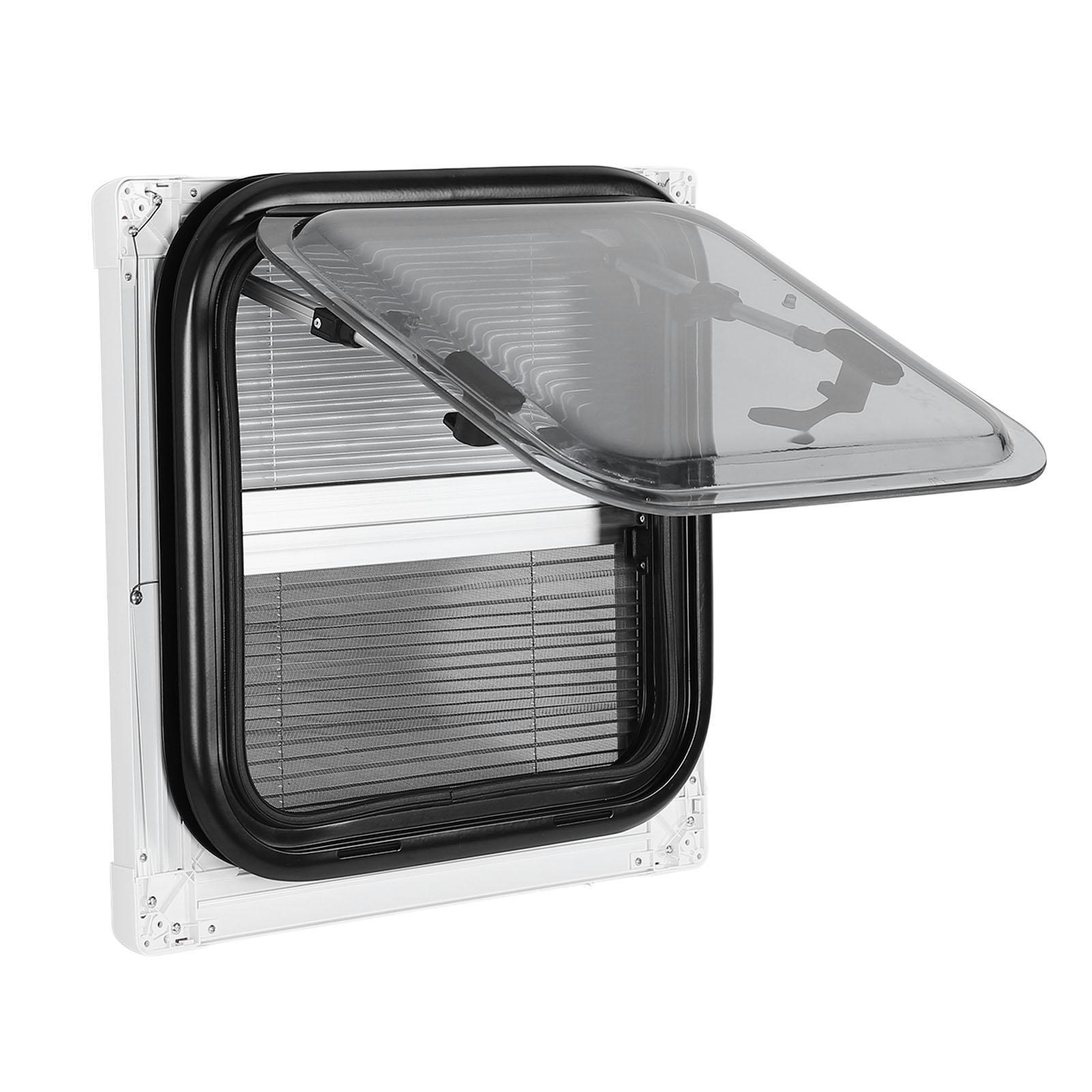 

Окно для автодома 15,2x15,2 дюйма, с закругленными углами, защита от УФ-лучей, 3 режима открывания, водонепроницаемый алюминиевый сплав, угол открывания 75 градусов для