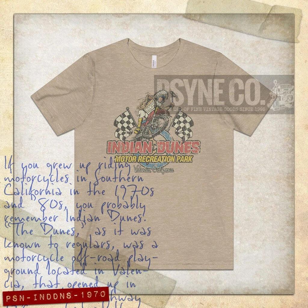 Indian Dunes Motor Recreation Park 1970 Vintage Men s T shirt S