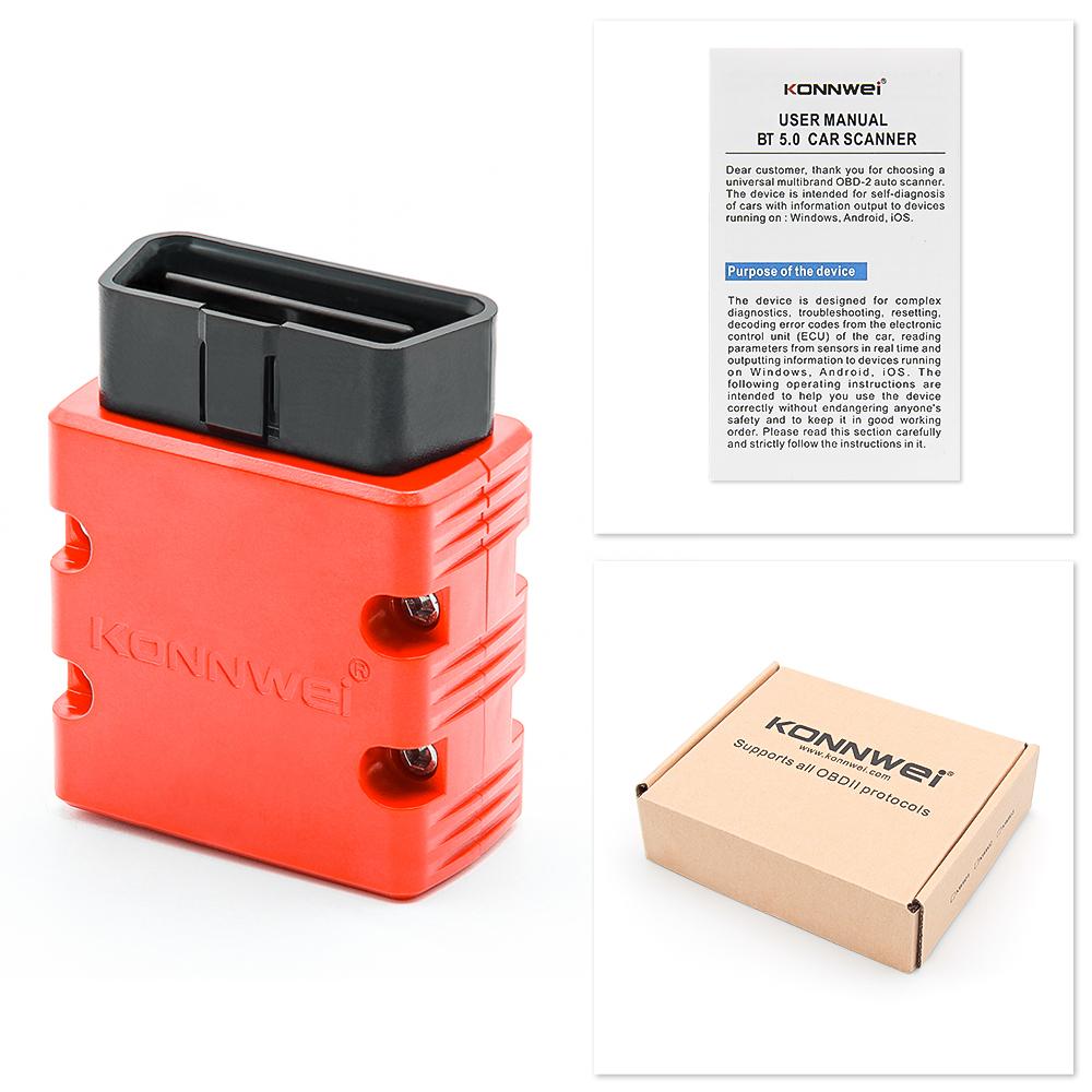 2026 KONNWEI KW902 ELM327 V1.5 Bluetooth 5.2 OBD2 Scanner Car Engine Diagnostic Code Reader for Android iOS Auto Scan Tool